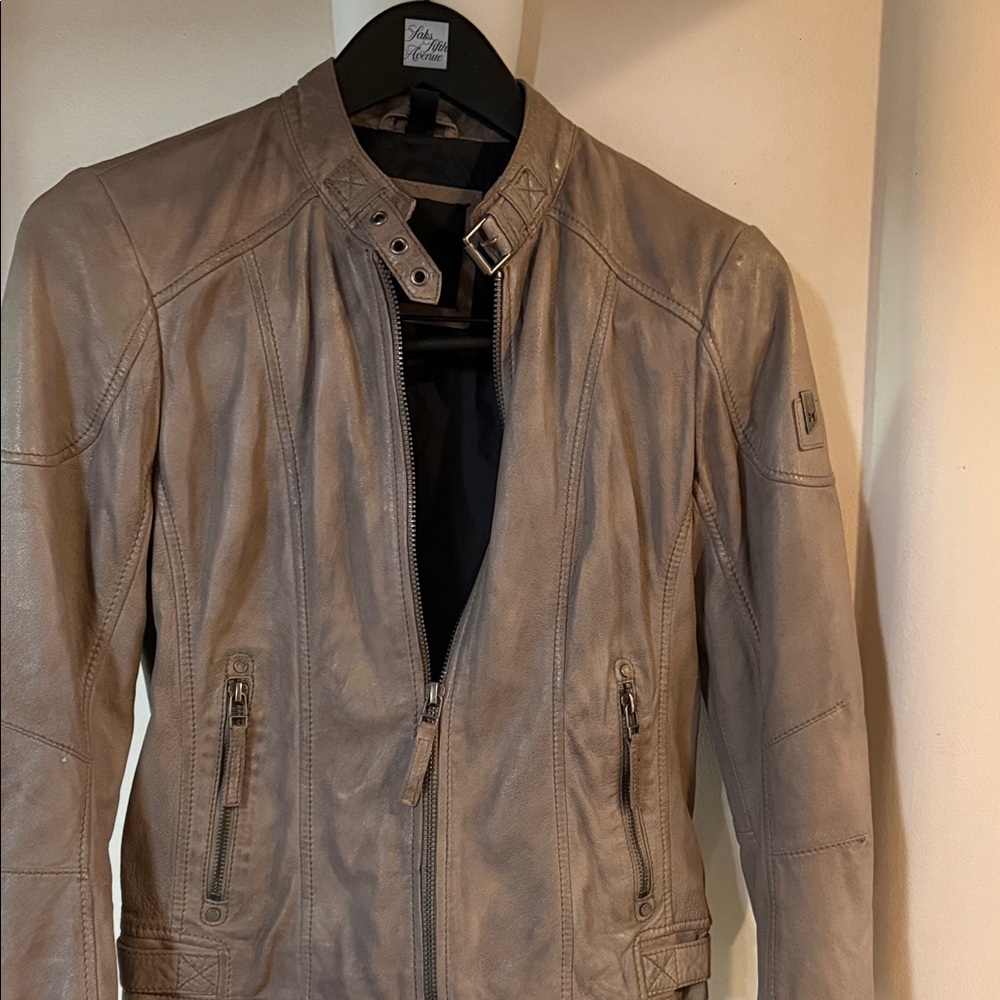 Women's Tan Leather Jacket